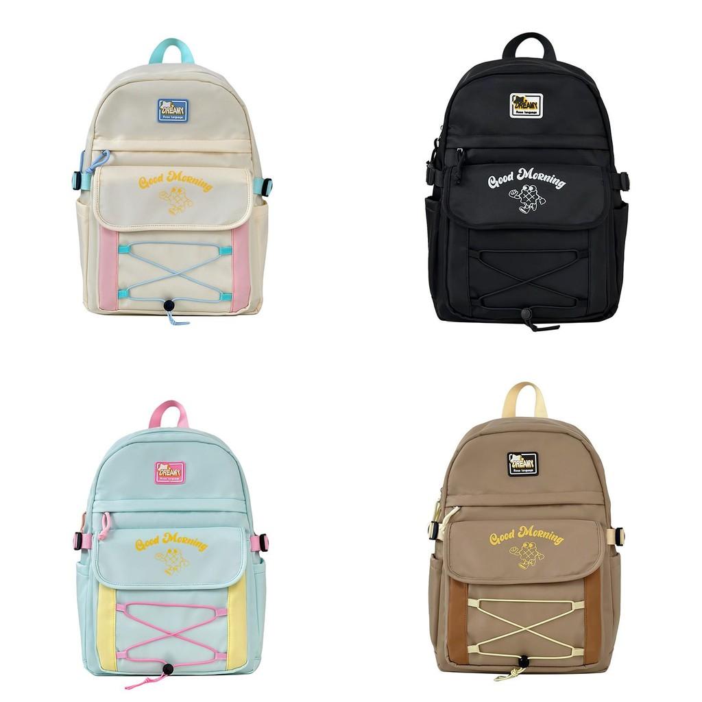 Morning Letter Good Print School Backpack With Breathable Design Schoolbag Gift