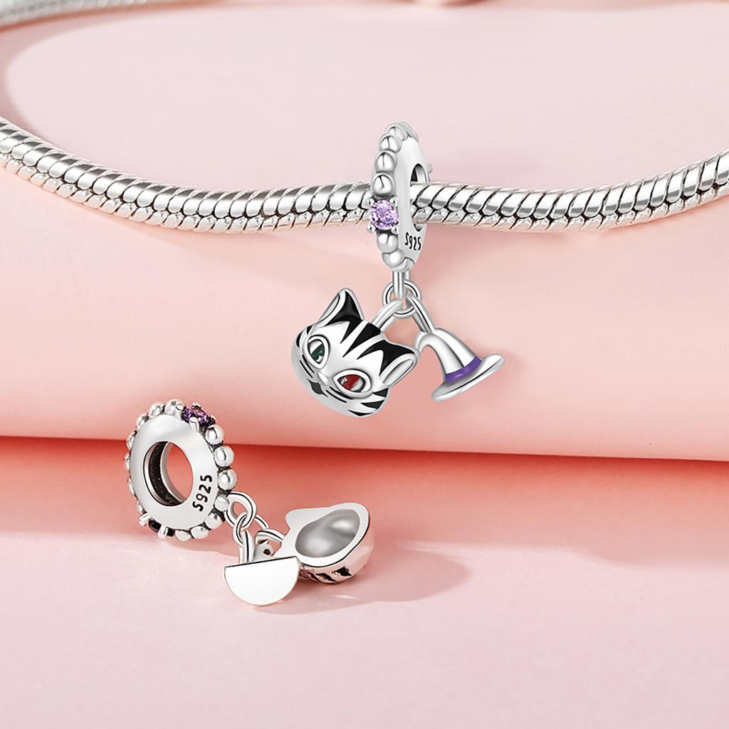 Anniversary Exquisite Charms Copper Magic Cat Moon Beads Fit Original Bracelets Beads Charms Jewelry Making Jewelry Gift