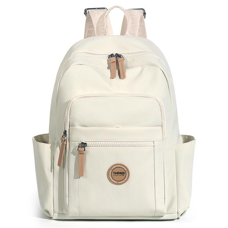 Minimalist Nylon Backpack for Women Large Capacity School Bag Casual Travel Daypack Purse