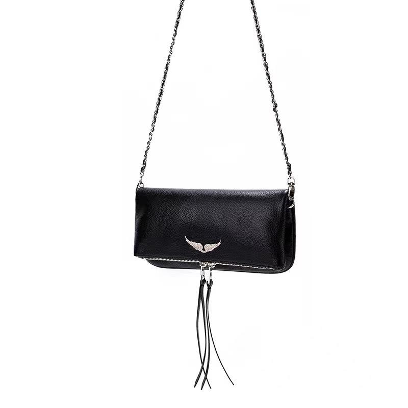 Newway Zadig&voltaire Kjede Skulderveske For Kvinner Mykt Skinn Vattert Mote Melding Crossbody-veske_SSDLV_Spesiell Gave
