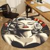 Marilyn Monroe Mønster Rundt Tæppe, Indendørs/Udendørs Måtte, til Picnic, Spillerum, Soveværelse, Kontor, Stue, Hjemmeindretning Tæppe, Fødselsdagsgave