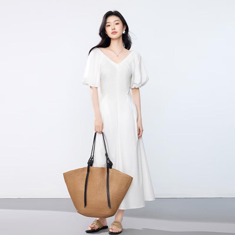JOY SPEAKER Women's Summer V-Neck A-Line Maxi Dress