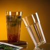 2pcs Acrylic Plastic Beer Juice Water Cup Transparent Unbreakable Reusable Milk Drinking Cup Home Bar Party Restaurant Drinkware