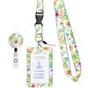 Badge Holder with Retractable Reel Clip And Lanyard ID Card Holder for Nurses Teachers Students Worker