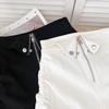 Summer High-Waist Zipper Pleated Bodycon Shorts for Women