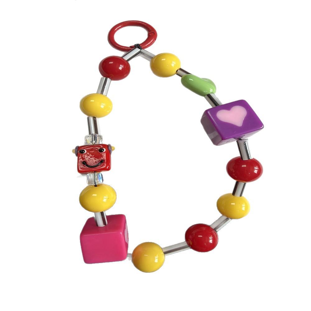 Charming Robot Beaded Pendant & DIY Phone Case Lanyard Chain