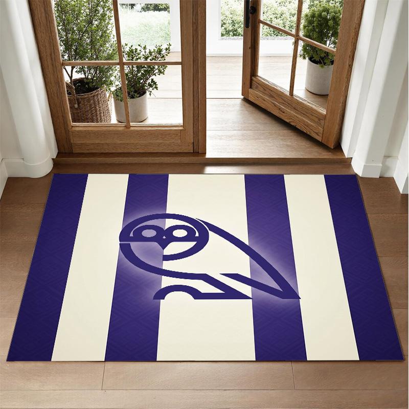 Sheffield Wednesday Design Crystal Velvet Rug Soft Decorative Mat for Bedroom Entrance