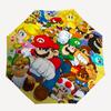 1pc Super Mario Bros Adventure Pattern Automatic Cartoon Umbrella is Fashionable and Good-Looking, a Portable 3-Fold Umbrella, Suitable for Travel and