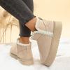 Winter New Thick-soled Velvet Thickened Snow Boots for Women's Foreign Trade Large-size Warm Sewing Bag Short Boots Cotton Shoes for Women