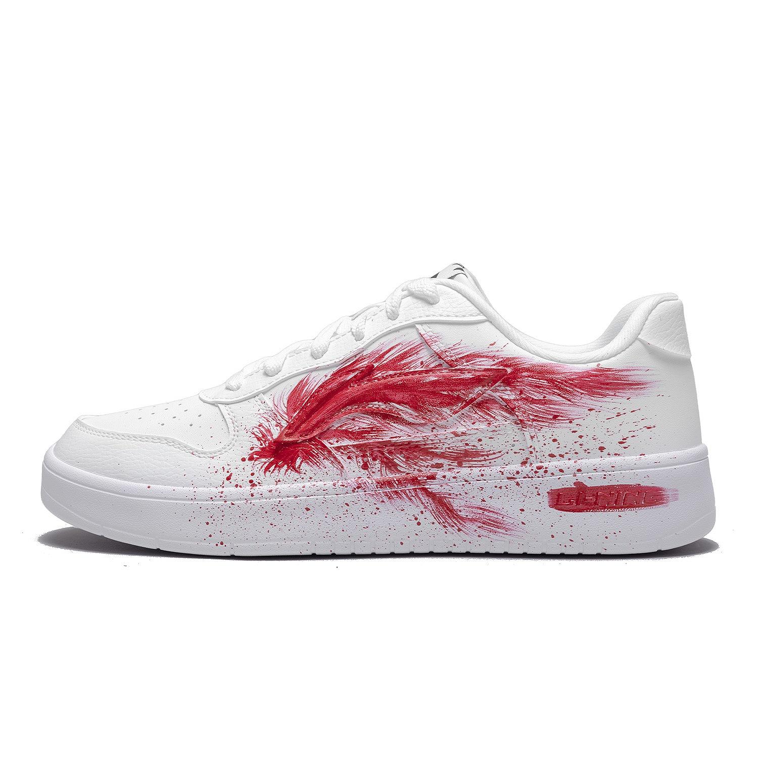 Li Ning Noise Point Lightweight Breathable Low top Skateboard Shoes Men s Red AGCS419-1(Team893-) 39