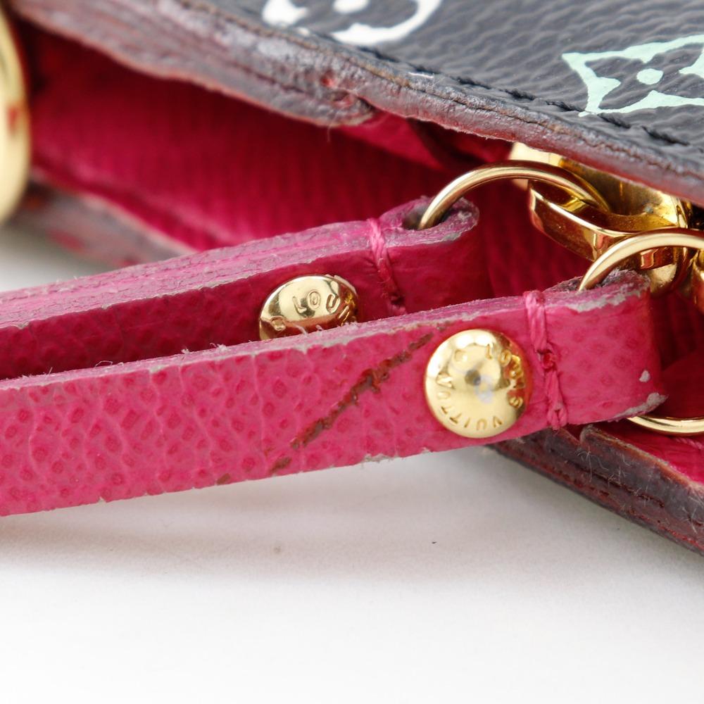 Louis Vuitton Portefeiulle Unsolit Purse M93754 Grenard Black / Pink Monogram Multicolor Women Used