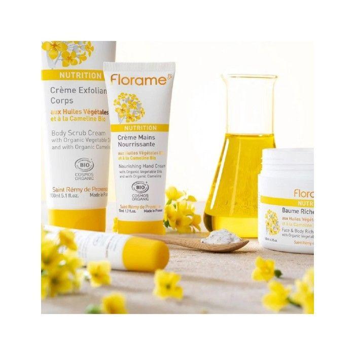 Exfoliating Body Cream - FLORAME - ORGANIC - 200 Ml - Almond Shell Powder - Shea Butter