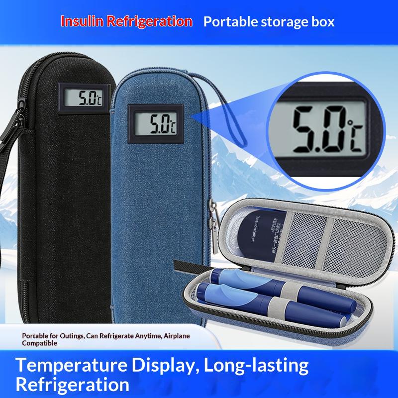 Insulin Medication Travel Cooler with Two Ice Packs for Safe and Efficient Temperature Maintenance