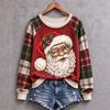 Women's Christmas Print Long Sleeve Sweatshirt Casual Holiday Pullover