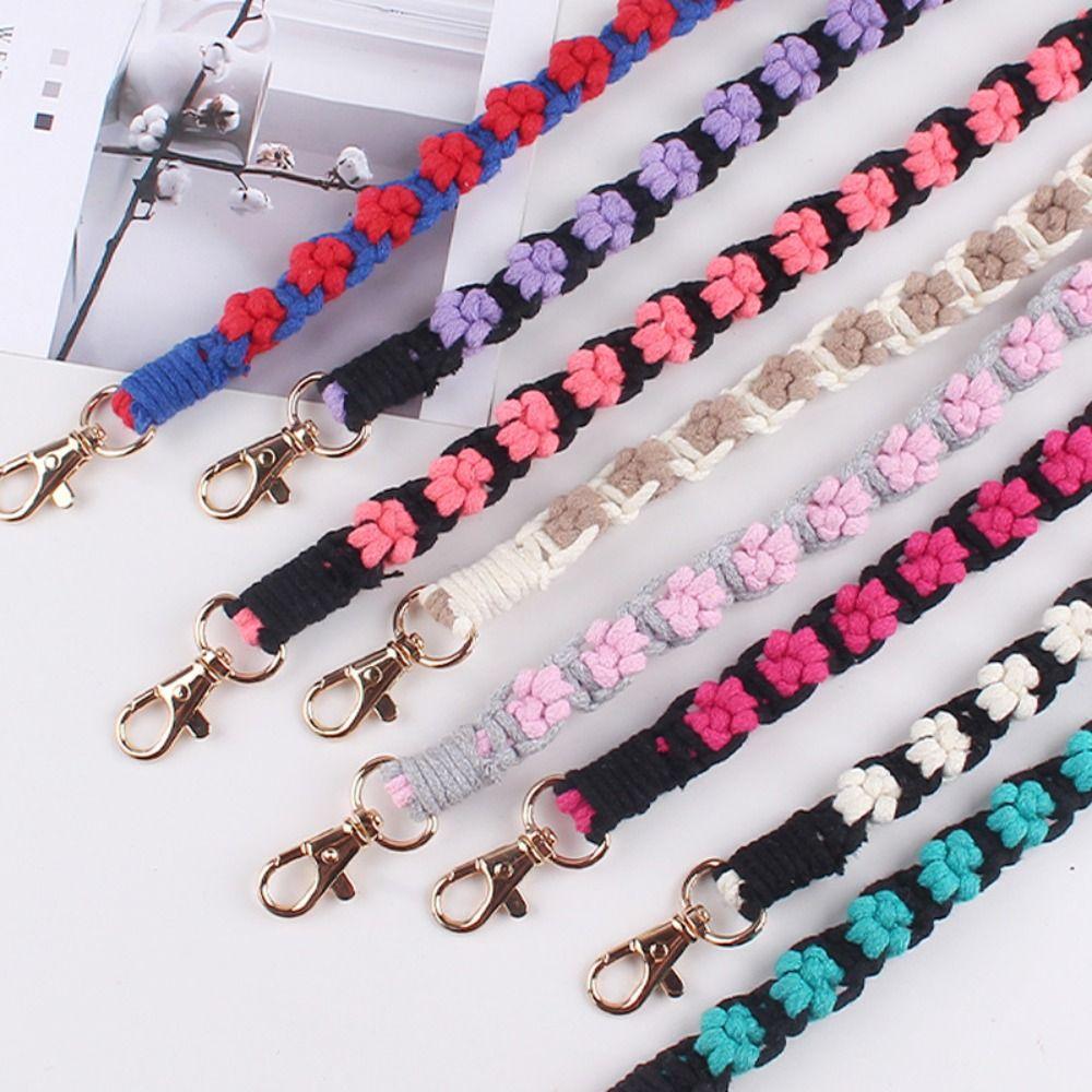 Portable Cat Paw Water Bottle Handle Strap Cotton Metal buckle Cup Hanging Rope Handwoven Lovely Hand Strap For 20-40oz cup