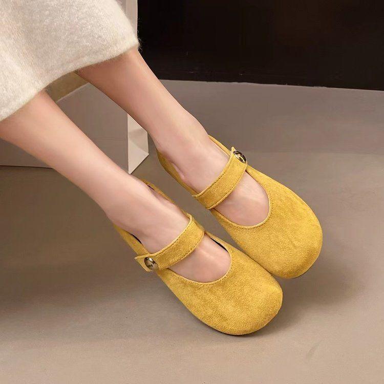 2025 new lazy shoes French retro soft sole not tired feet flat bottom shallow mouth single shoes women's