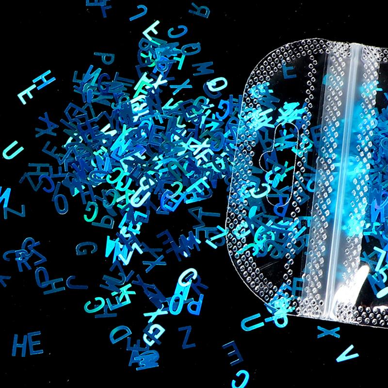 5 barev Abeceda Třpytky Epoxidová Pryskyřice Festival Hunky Dopisy Smíšené Flitry