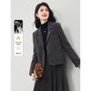 Women's 90% Down Short Wool-Blend Suit Jacket