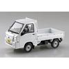 Aoshima Bunka Kyozai 1/32 Scale Rakupla Snap Kit No.05-FW Subaru Sambar Truck Frost White Pre-Colored Plastic Model Kit (Car)