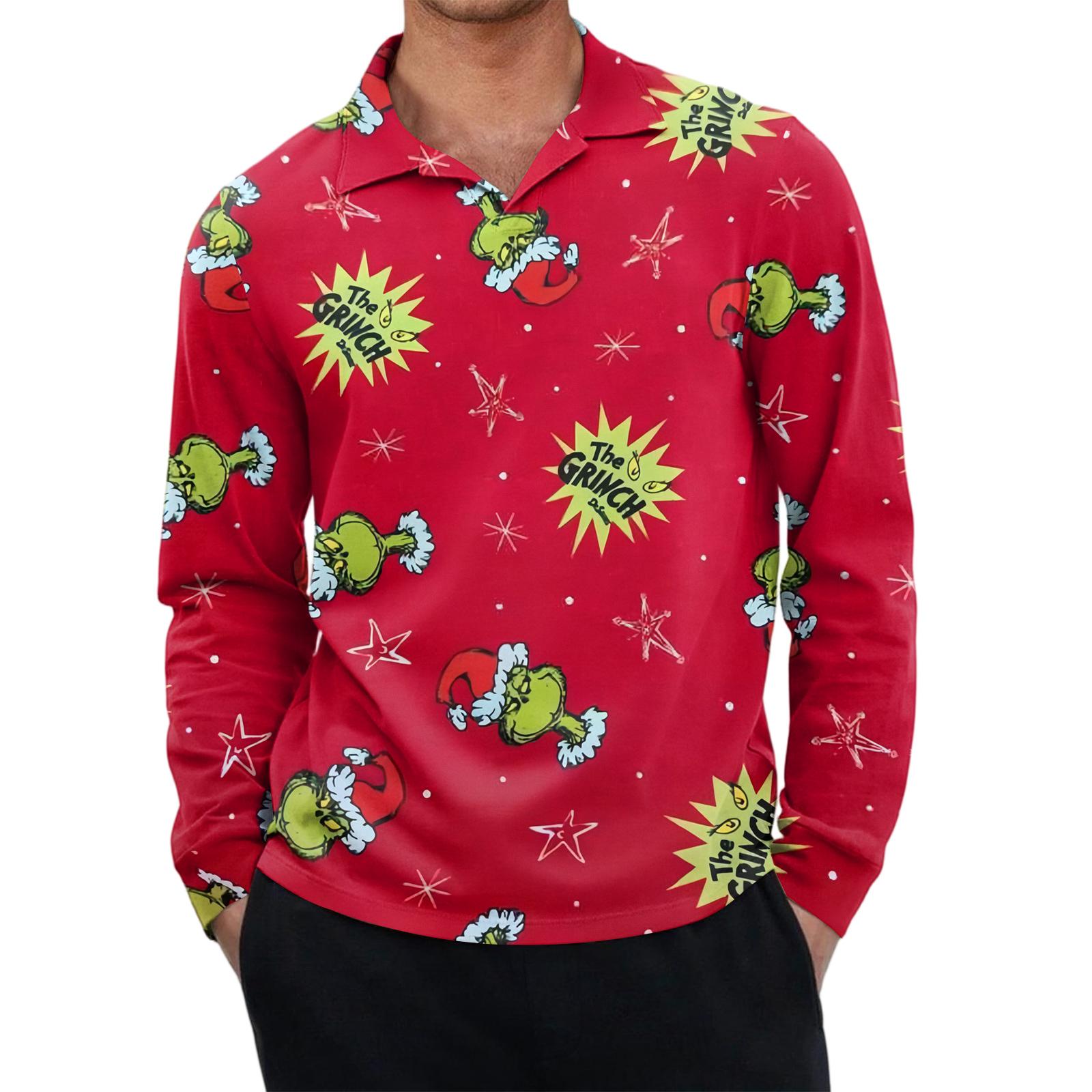 

Men s Casual Retro Small V-neck Long-sleeved Top L