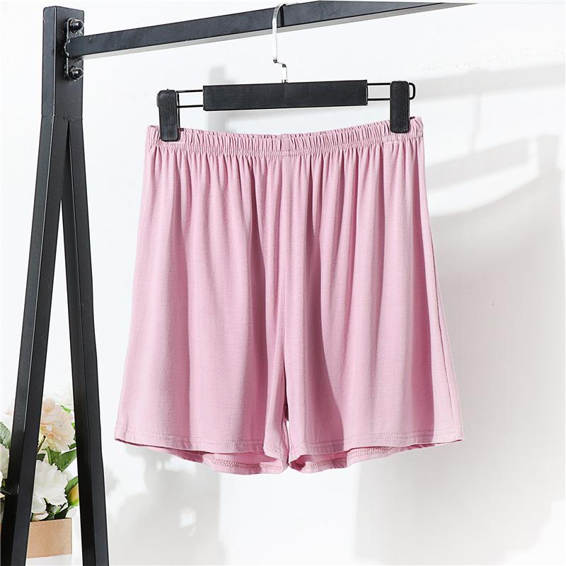 Women's summer modal shorts for outdoor wear, plus size, high-waisted, wide-leg, loose-fitting sleep pants, thin safety pants, casual pants