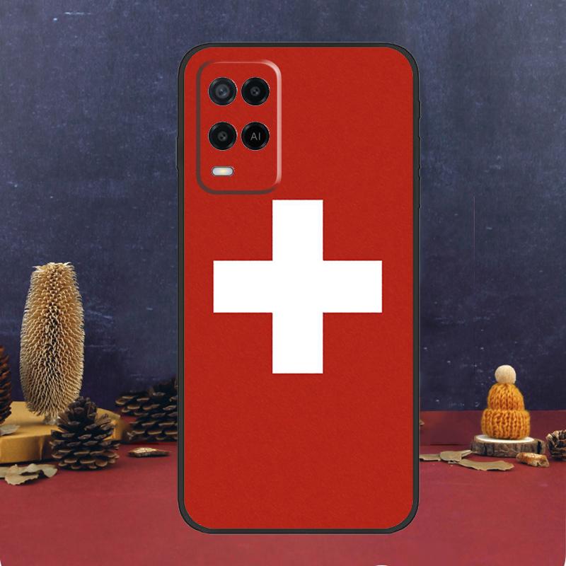 

Швейцария Швейцарский флаг Чехол для Oppo A80 A60 A40 A78 A98 A58 A38 A18 A54 A74 A94 A96 A76 A16 A15 A17 A57 A5 A6 Pro OPPO A54 5G