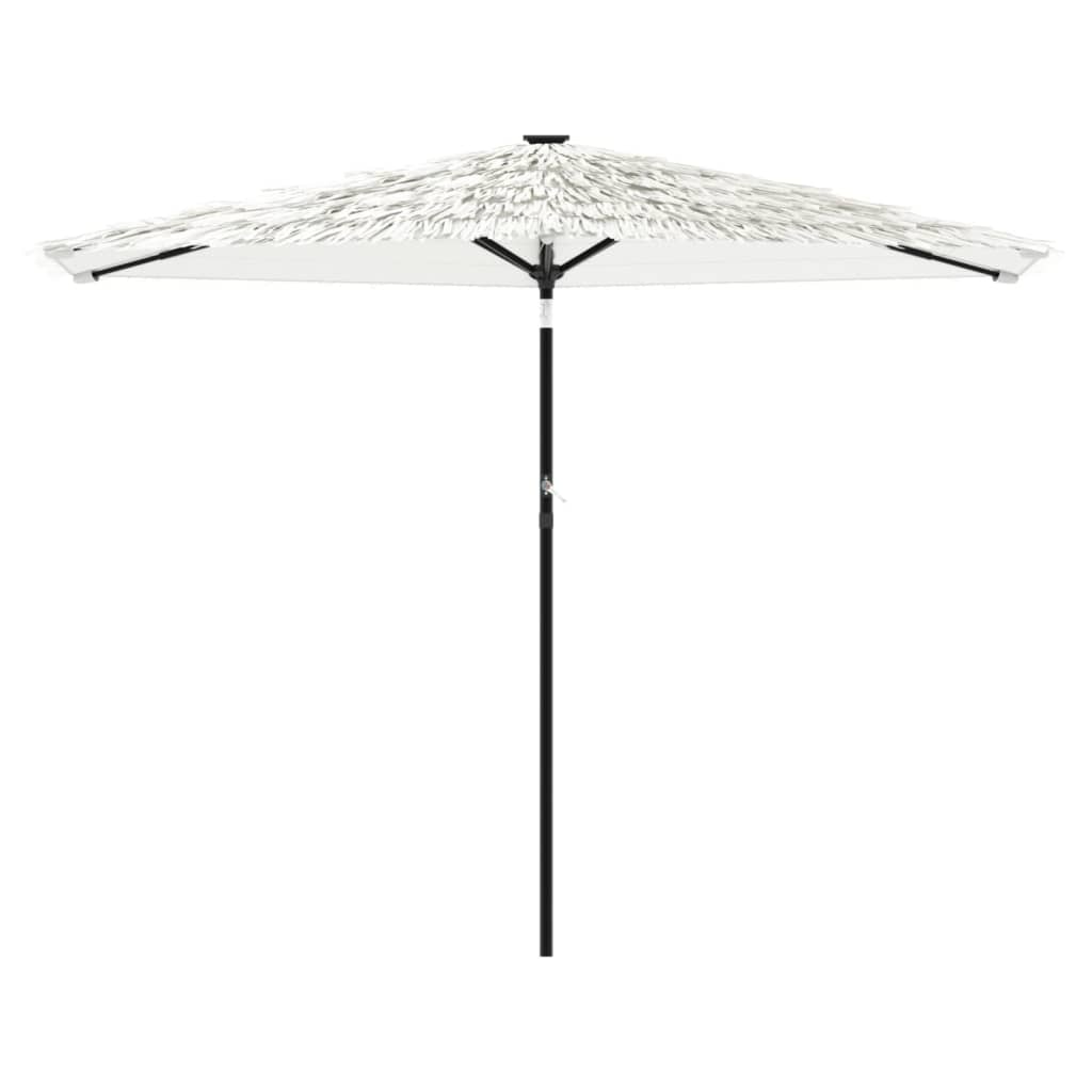 Vidaxl Garden Parasol On Steel Pole, White, 288X288X225 Cm