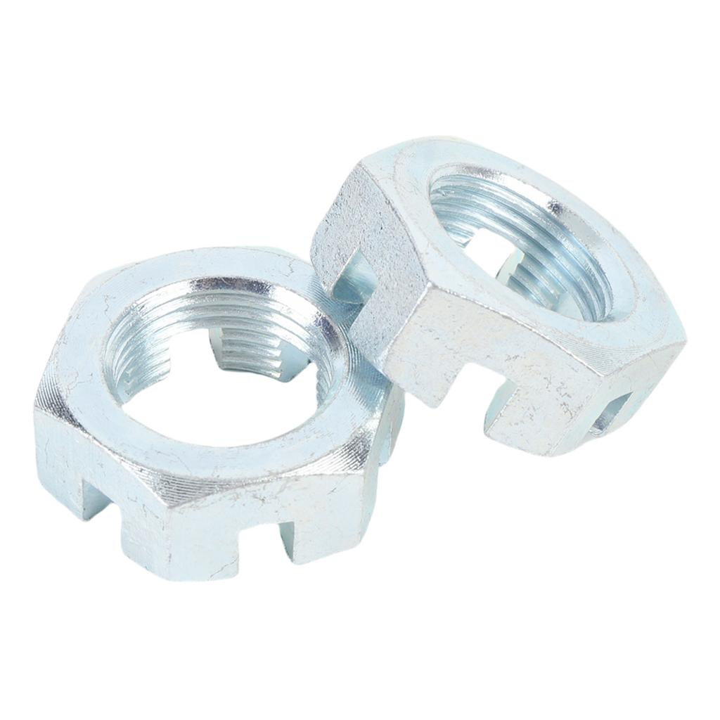 2 Sets Trailer Nut Kit with 1in Shaft Spindle Nuts 1in Washer 2.2in Cotter Pins Galvanized for 1in Shaft Spindle
