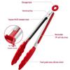 Silicone Stainless Steel BBQ Food Tongs - High Temperature Resistant Kitchen Tool