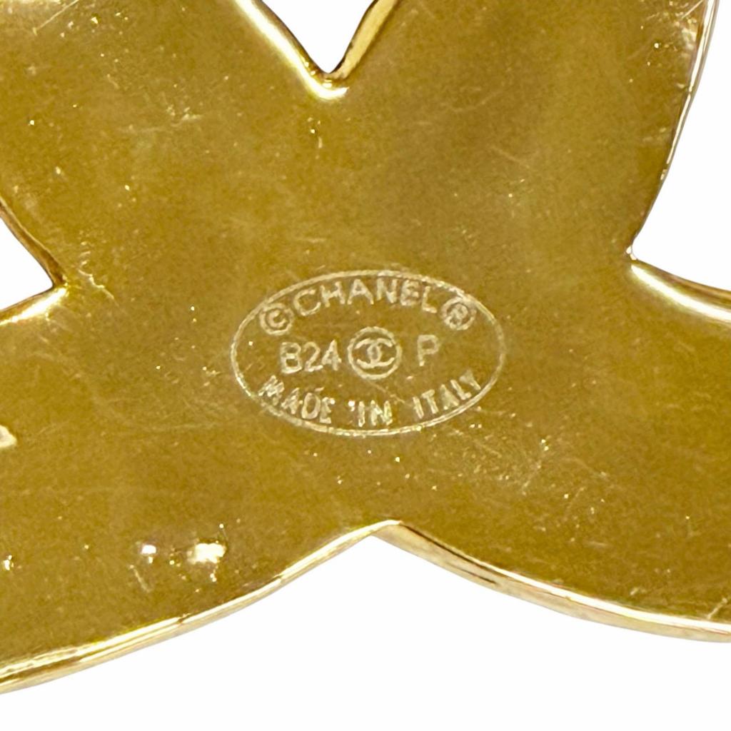Excellent CHANEL Brooch COCO Mark gold Women B24P Used