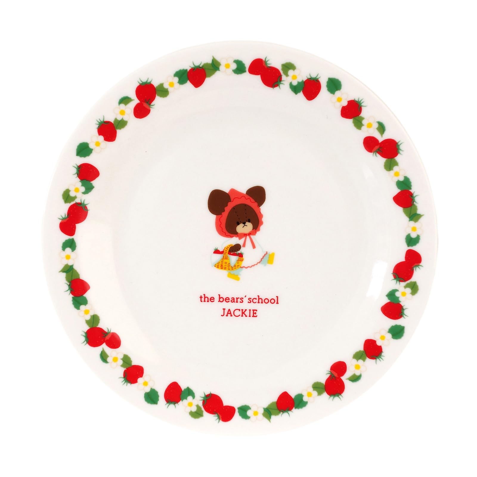 

Jackie Plate Microwave and Dishwasher Safe and Accessories Strawberry Theme 789154 The Bears School - - Tableware, Goods, - - белый