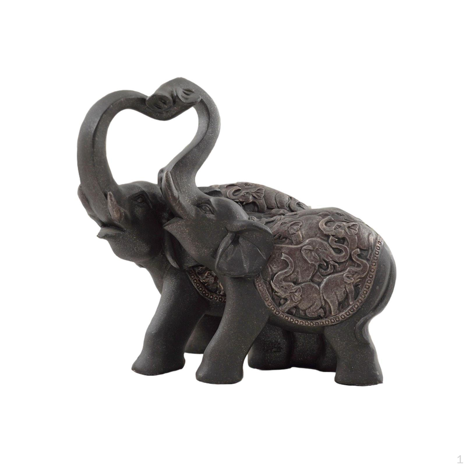 

Скульптура парного слона в подарок и как настольный акцент