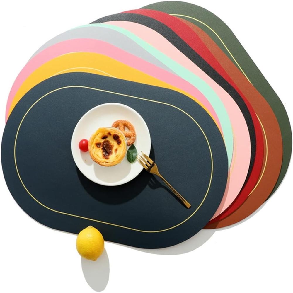 Creative Shapes Placemats,Double-Sided Design Coffee Tea Mat,Nordic Style Kitchen Dining Decor Place Mats,Tableware Pad