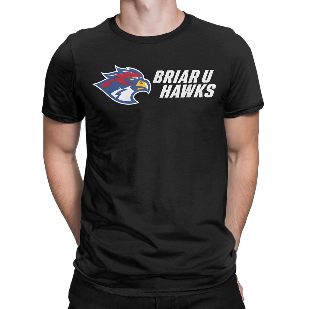 Briar U Hawks Off Campus Men T Shirts Fashion Tee Shirt Short Sleeve Crewneck TShirt Pure Cotton Plus Size Clothes
