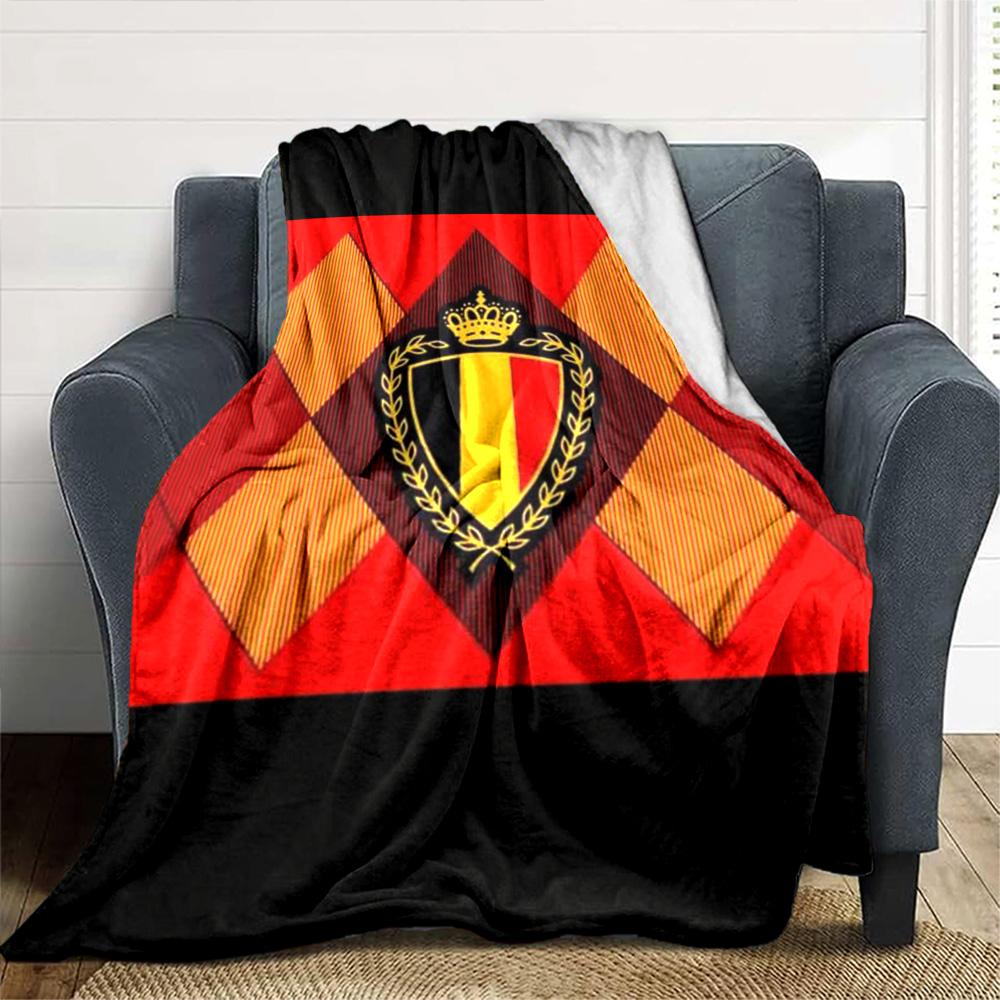 Belgica Print Flannel Blanket High Quality Warm Comfortable Cover for All Seasons Perfect for Gifts Home Decor