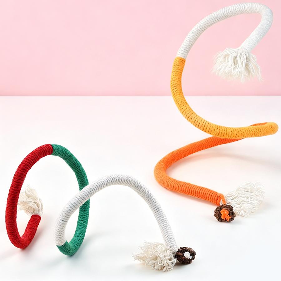 Cat Chew Rope Toys with Catnip Interactive Cat Teeth Cleaning Grinding Toy Self Entertainment Play Toy