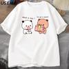 Anime Cartoon Panda Bear Bubu and Dudu T Shirt Kawaii Graphic Printed T Shirt Fashion Crew Neck Plus Size T Shirt Unisex