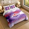 3Pcs Bedding Set Custom Name Text, 1 Sheet 2 Pillowcases Home Bed DecorFiorentina FC