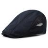 Vintage Solid Color Newsboy Caps Sun Protection Mesh Breathable Beret Hats Adjustable Peaked Hat Women