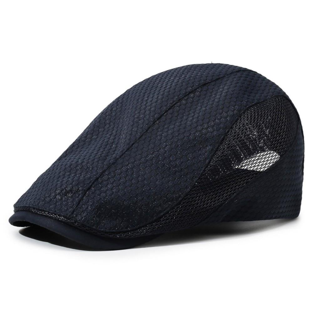 

Adjustable Newsboy Caps Sun Protection Peaked Hat Vintage Beret Hats Women темно-синього кольору