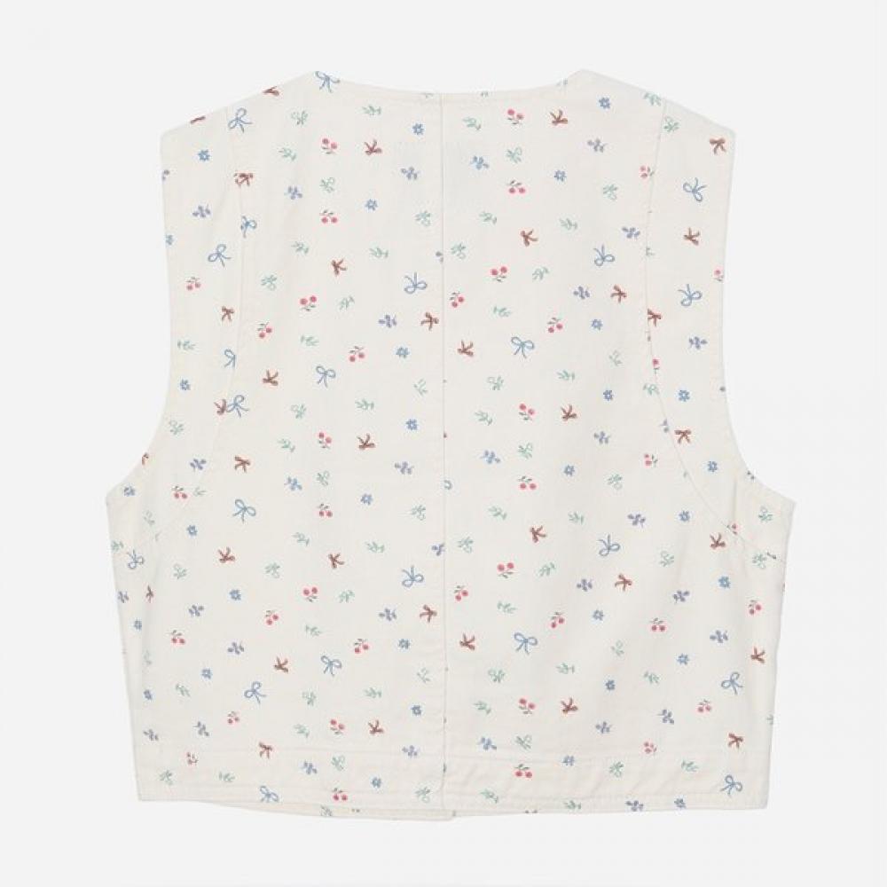 ThurSday ISland Women S Flower Print Denim veSt T264mvt272w