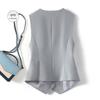 Women's Grey Slim Fit Suit Vest – Short Camisole Gilet for Spring/Autumn 2025
