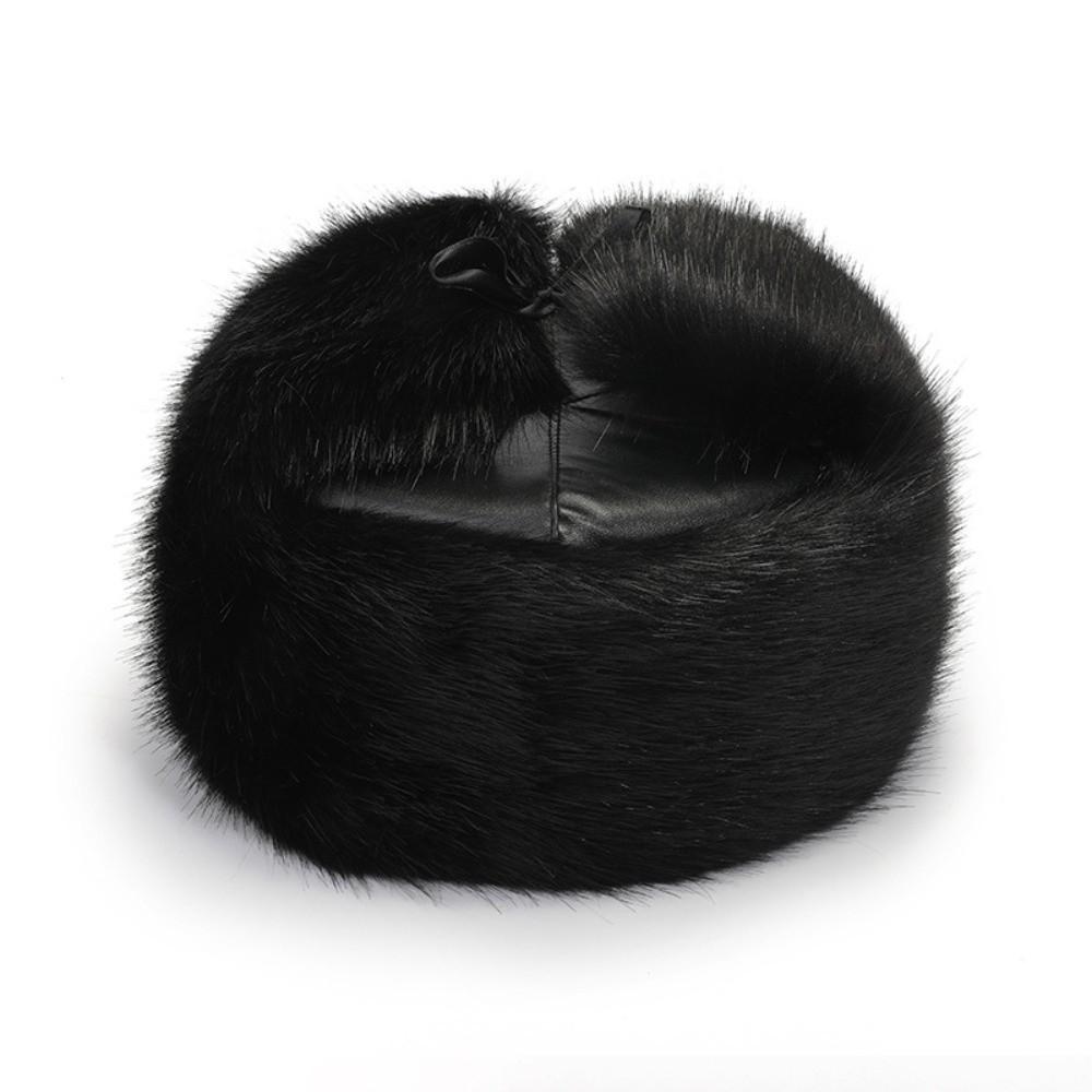 Plush Bomber Hat Thickened Russian Ushanka Hat Fashion Trapper Pilot Hat  Winter