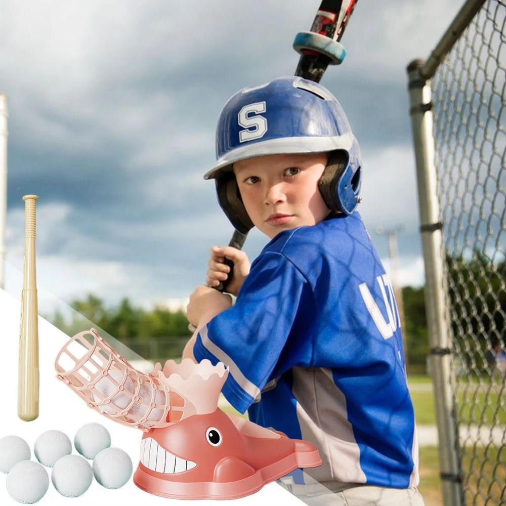 Cartoon Whale Baseball Pitching Machine with Ball Baseball Launcher  Outdoor Sport