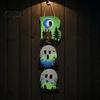 Vintage Wood Grain Wall Art Halloween Wooden BOO Hanging Sign, Creative Letter Pendants, Ghost Pumpkin Black Cat Festive Atmosphere Decoration