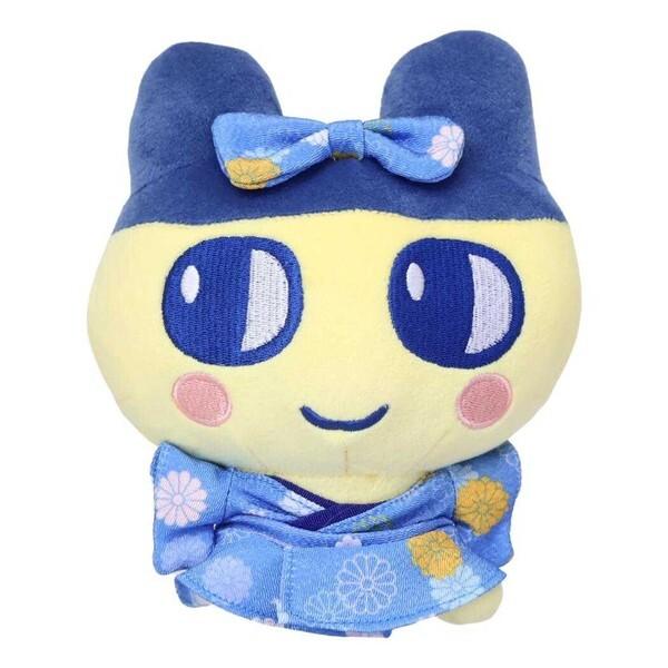 Tamagotchi plush sitting plush Mametchi character toy, kimono-clad toy,