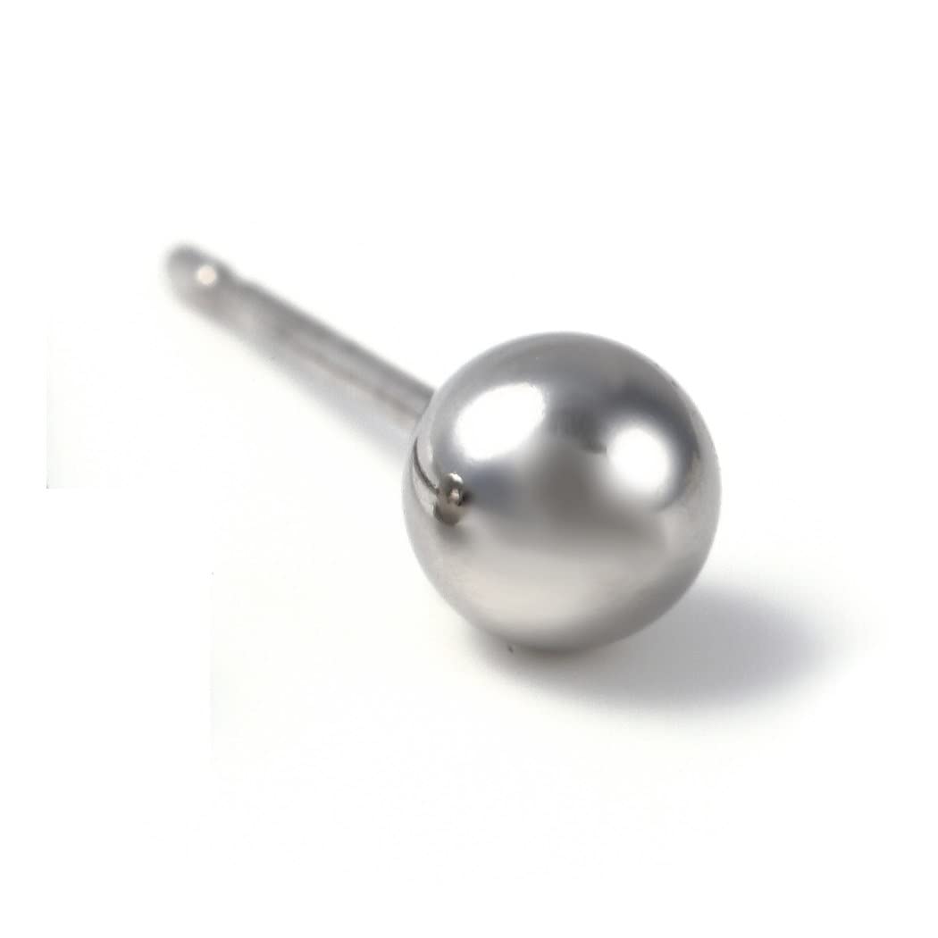 

Goods Platinum round one 1 for men and women [Happy Shop] earrings, ball, 4mm, ear, piece,