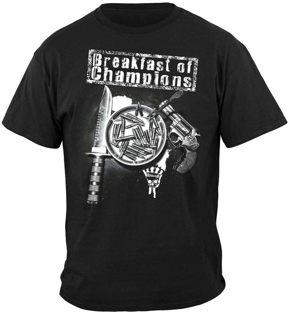 Завтрак Чемпионов Футболка Новая Черная Унисекс Футболка XL