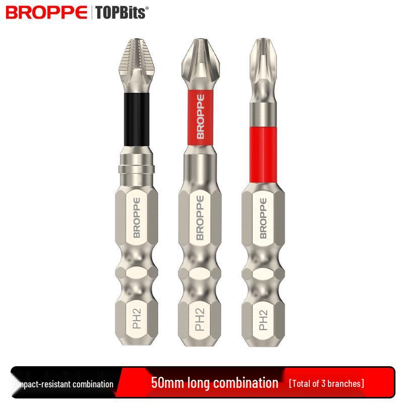 

BROPPE Impact-Resistant Phillips Bit: Strong Magnetic, Non-Slip, High Hardness, Electric Drill/Screwdriver, Hex Shank.
