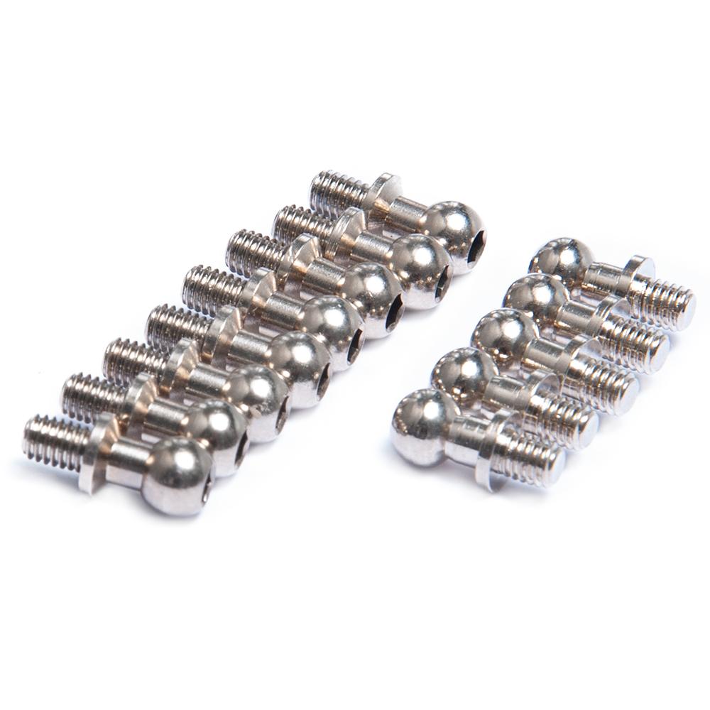 MIBIDAO 13Pcs Metal Hex Ball Head Screws For 1/10 Sakura D4 Racing Drift RC Crawler Car Ball Joint Linkage Rod End Spare Parts